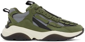 AMIRI Green & Black Bone Runner Low-Top Sneakers (PF22MFS009-348)
