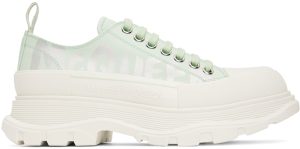 Alexander McQueen White Graffiti Tread Slick Low-Top Sneakers (711108WIAT6)