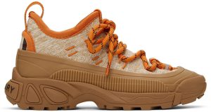 Burberry Kids Orange & Brown Arthur Sneakers (8054758)