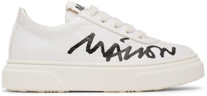 MM6 Maison Margiela Kids White Cursive Logo Sneakers (70337)