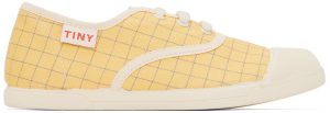 TINYCOTTONS Kids Yellow & Blue Grid Sneakers (SS22-300)