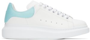 Alexander McQueen White & Blue Oversized Sneakers (625156WHXMT9729)