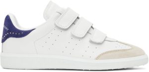 Isabel Marant White & Indigo Studded Beth Sneakers (22EBK0031-22E022S)