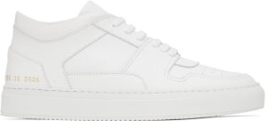 Common Projects White Decades Mid Sneakers (6088)