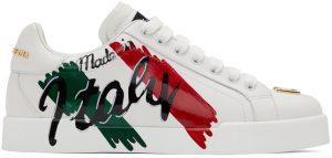 Dolce & Gabbana White Portofino Light Sneakers (CS1774 AV571)
