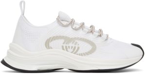 Gucci White Run Low-Top Sneakers (680893 USM10)