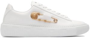 Versace White Safety Pin Trousers (DSU8404 1A03536)