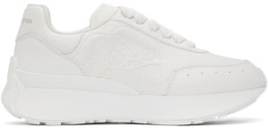 Alexander McQueen White Sprint Sneakers (687995WIC94)