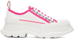 Alexander McQueen White Tread Slick Sneakers (697074W4MV5)