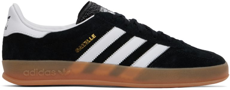 adidas Gazelle Indoor “Core Black”: tijdloos zwart-wit, plat profiel