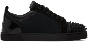 Christian Louboutin Black Louis Junior Spikes Sneakers (3220716)