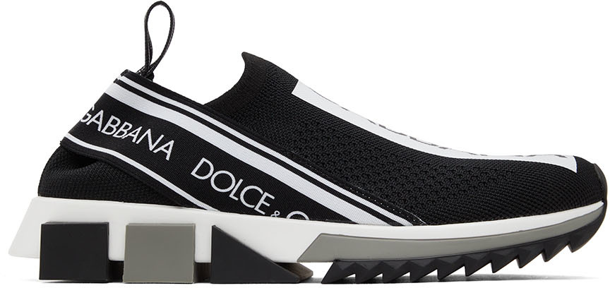 Dolce & Gabbana Black & White Sorrento Sneakers (CS1713 AH677) (6)