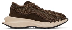 Valentino Garavani Brown Outdoor Crochet Sneakers (XY0S0F87XEG)