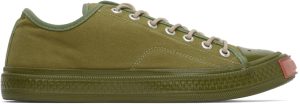 Acne Studios Green Canvas Low Sneakers (BD0225-)