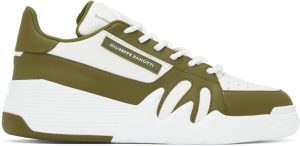 Giuseppe Zanotti Khaki & White Talon Sneakers (RM10005-93011)