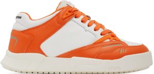 Heron Preston Orange & White Low Key Sneakers (HMIA025S22LEA0012001)