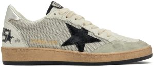 Golden Goose White & Gray Ball Net Sneakers (GWF00117.F003215.81780)