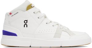 On White & Navy ‘The Roger’ Clubhouse Sneakers (98.98502)
