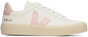VEJA White & Pink Campo Sneakers (CP0502606)