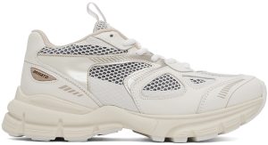Axel Arigato White & Taupe Marathon Runner Sneakers (F0158042)