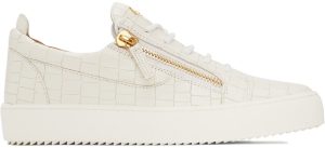 Giuseppe Zanotti White Croc May London Frankie Sneakers (RU00010-91221)