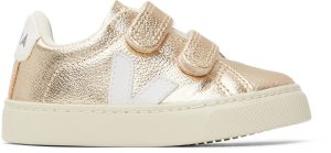 VEJA Baby Gold & White Leather Esplar Sneakers (SV0502418)
