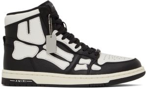 AMIRI Black & White Skel High Top Sneakers (PF22WFS002-004)