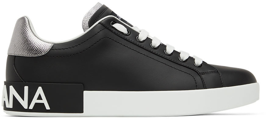 Dolce & Gabbana Black & White Portofino Sneakers (CS1760 AH527) (6)