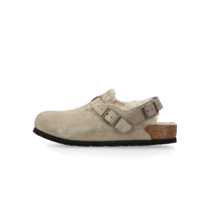 Birkenstock Tokio Inside Shearling Suede Leather/Fur “Taupe”  – 1028327
