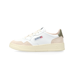 Autry Medalist Low W (leat / suede white / cvrt green)  – AULWLS77