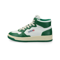 Autry Medalist Mid W (leat / leat / white / green) – AUMWWB03