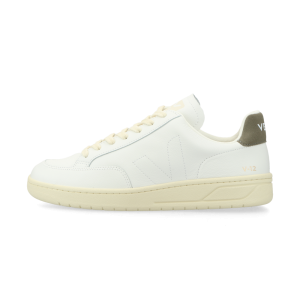 VEJA V-12 Stitch O.T. Leather (extra-white / white / kaki)  – XS2003679
