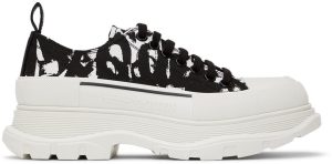 Alexander McQueen Black & Brown Graffiti Tread Slick Sneakers (705668W4TG5)