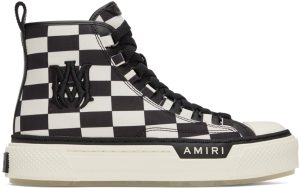 AMIRI Black & White M.A. Court Hi Sneakers (AW22MFS010)