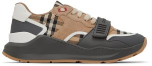 Burberry Gray Ramsey Check Sneakers (8056919)