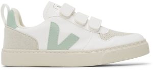 VEJA Kids White & Blue V-10 Sneakers (CV0703034C)