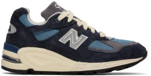 New Balance Navy 990V2 Sneakers (M990TB2)