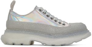 Alexander McQueen Silver Tread Slick Sneakers (697079W4T71)
