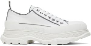 Alexander McQueen White Tread Slick Sneakers (705664W4TGA)
