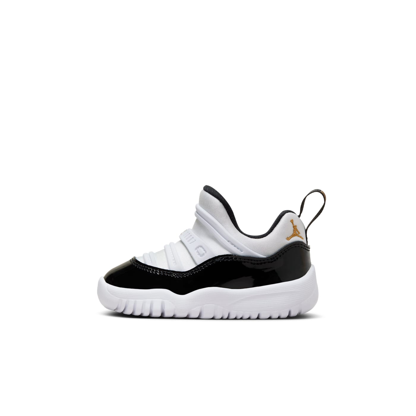Jordan 11 Retro Little Flex White Black Metallic Gold (BQ7102-170)