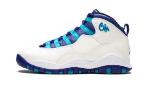 Air Jordan 10 GS ‘Charlotte Hornets’ White/Blue Lagoon/Black/Concord (310806-107)