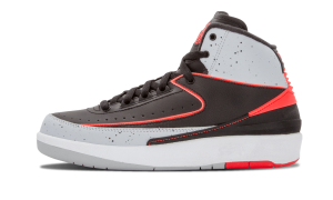 Air Jordan 2 Retro BG “Black / Pure Platinum / White / Infrared 23” (395718-023)