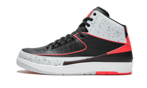 Air Jordan 2 Retro “Black / Pure Platinum / White / Infrared 23” (385475-023)