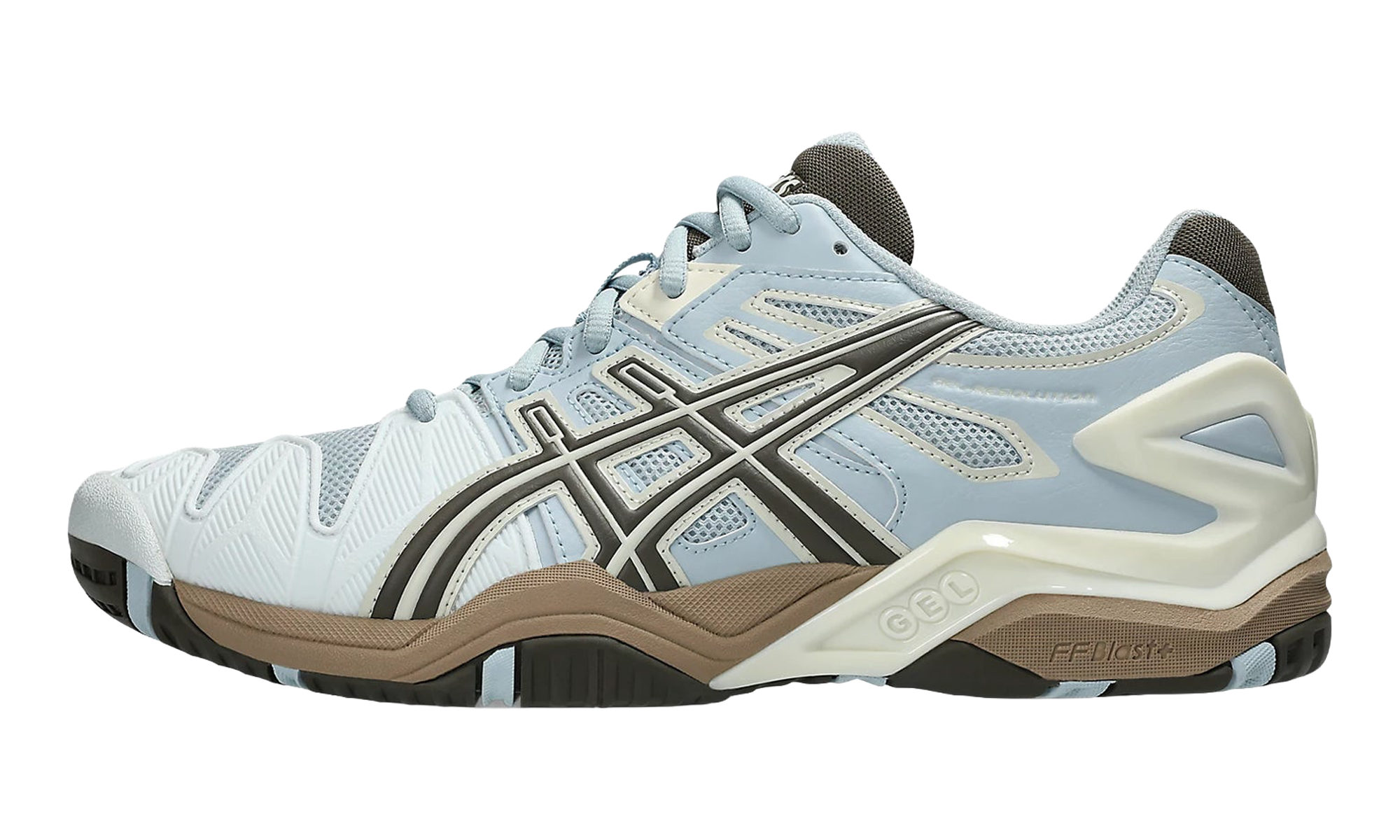 Asics Gel-Resolution 5 “Storm Cloud Sepia Brown”: storm op straat
