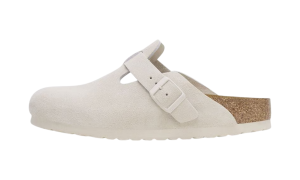 Birkenstock Boston Soft Footbed Suede Leather (antique white) – 1027667
