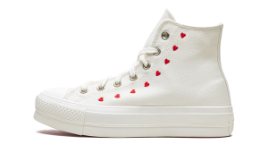 Converse Chuck Taylor All Star Lift Platform Embroidered Hearts Vintage White/university Red (A01599C)