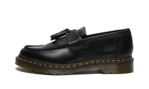 Dr Martens Adrian Yellow Stitch Leather Tassel Loafers “Black” (22209001)