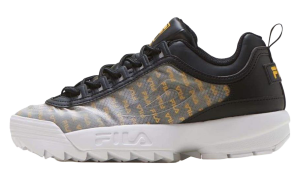 Fila DISRUPTOR 2 CLEAR Womens “BLACK/WHITE/GOLD” (5FM00698-016)