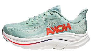 Hoka Clifton 10 “Sage / Neon Flame” (1162030-SGNN)
