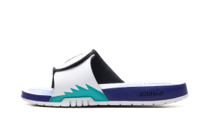 Jordan Hydro 5 Retro Slide “White New Emerald Grape Ice Black” (555501-103)